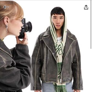 Reclaimed Vintage brand purchased from ASOS Distressed  100% Real Leather Jacket